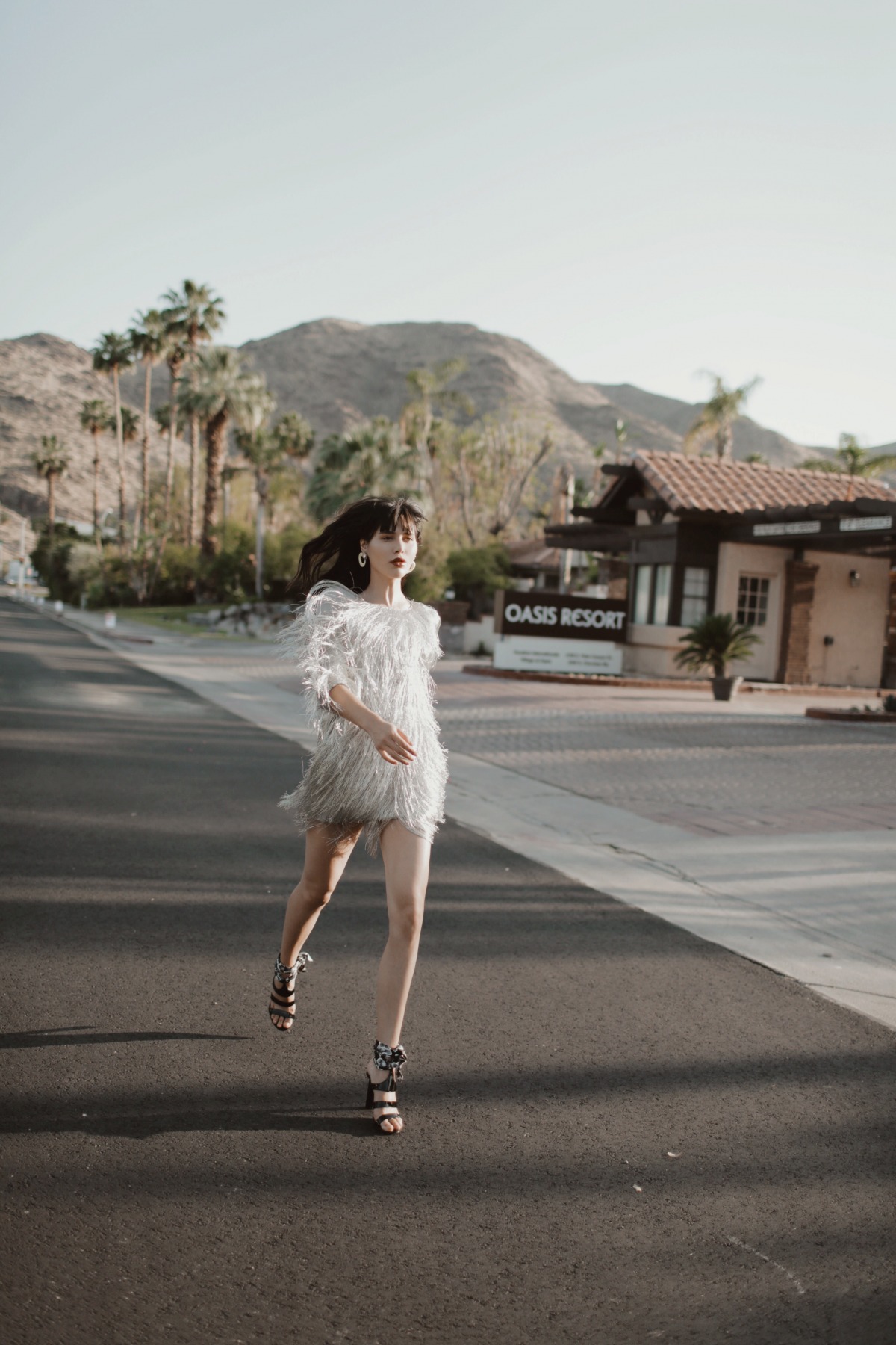 THE FRINGE DRESS IN PALM SPRINGS - NATALIE OFF DUTY