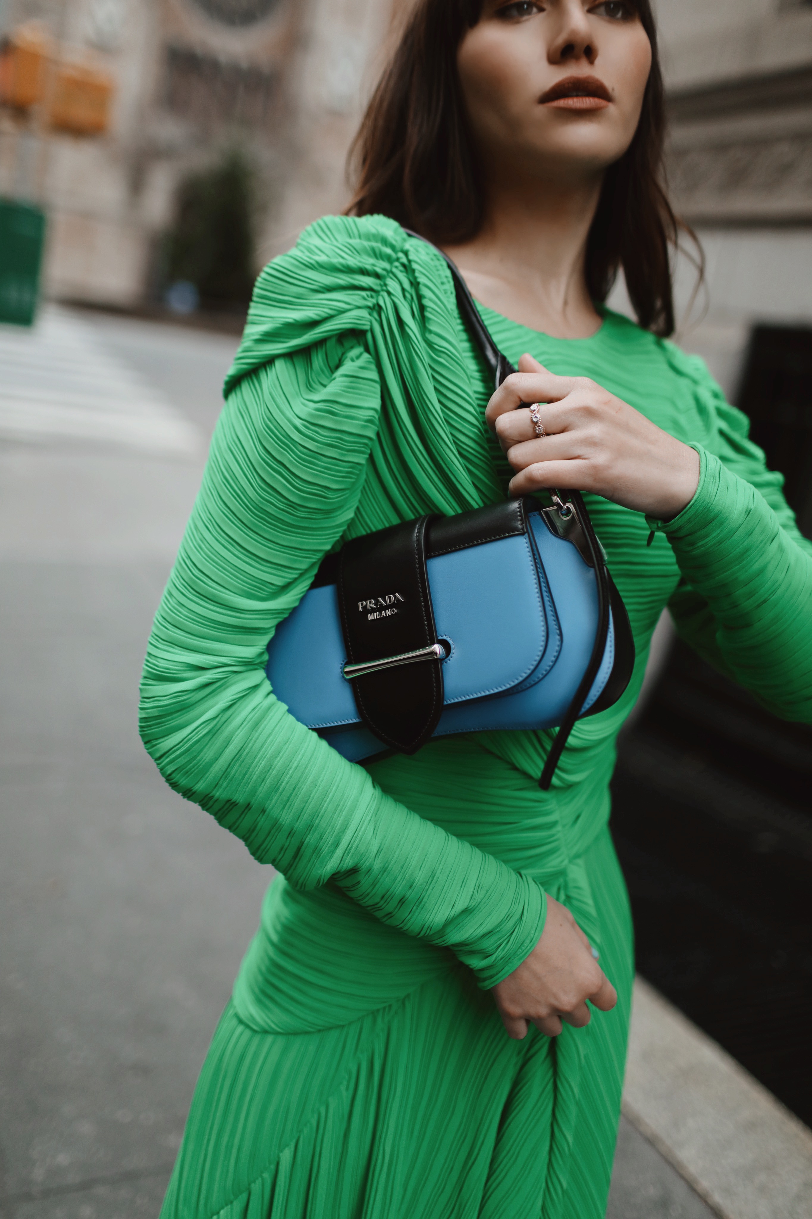 Prada belt bag online street style